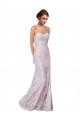 Sirena Cuello de Corazón Encaje Largo Vestidos de dama de honor / Vestidos de fiesta Outlet