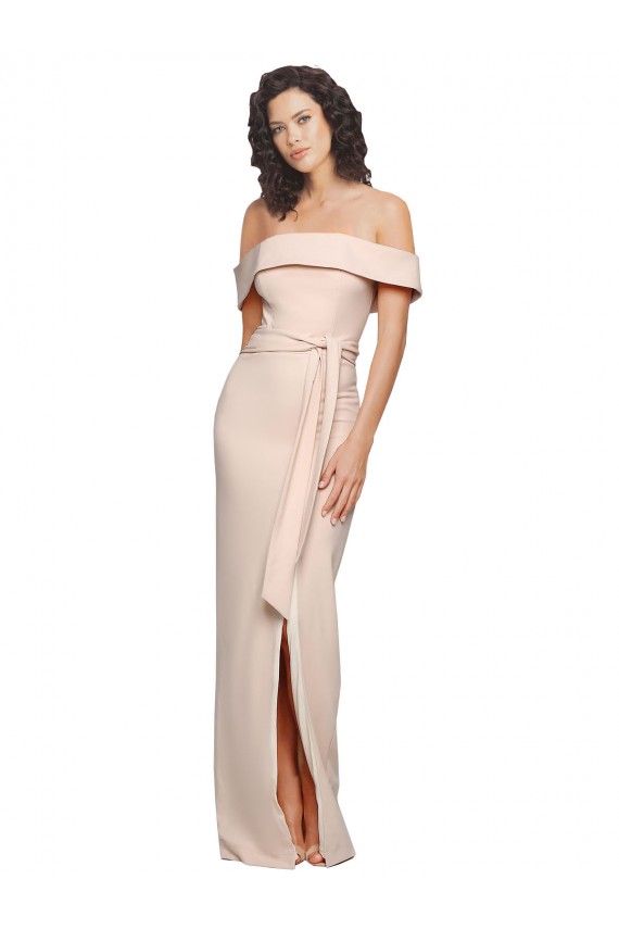 Sirena Hombros Descubiertos Crepé Elástico Largo Formales Vestidos de dama de honor / Vestidos de fiesta Outlet