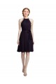 Uva línea A Halter Cuello Alto Gasa Corto Vestidos de dama de honor / Vestidos de cóctel / Vestidos para homecoming Outlet