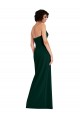 Verde Midnight Cubierta Cucharón Sin tirantes Crepé Elástico Largo Formales Vestidos de dama de honor / Vestidos de fiesta Outlet