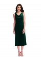 Verde oscuro Cubierta Midi Terciopelo Elástico Corto Vestidos de dama de honor / Vestidos de fiesta / Vestidos de cóctel Outlet