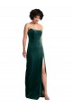 Verde oscuro Cubierta Sin tirantes Terciopelo Elástico Largo Formales Vestidos de dama de honor / Vestidos de fiesta Outlet