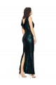 Verde oscuro Sirena Cuello en V Lentejuela Largo Formales Vestidos de dama de honor / Vestidos de fiesta Outlet