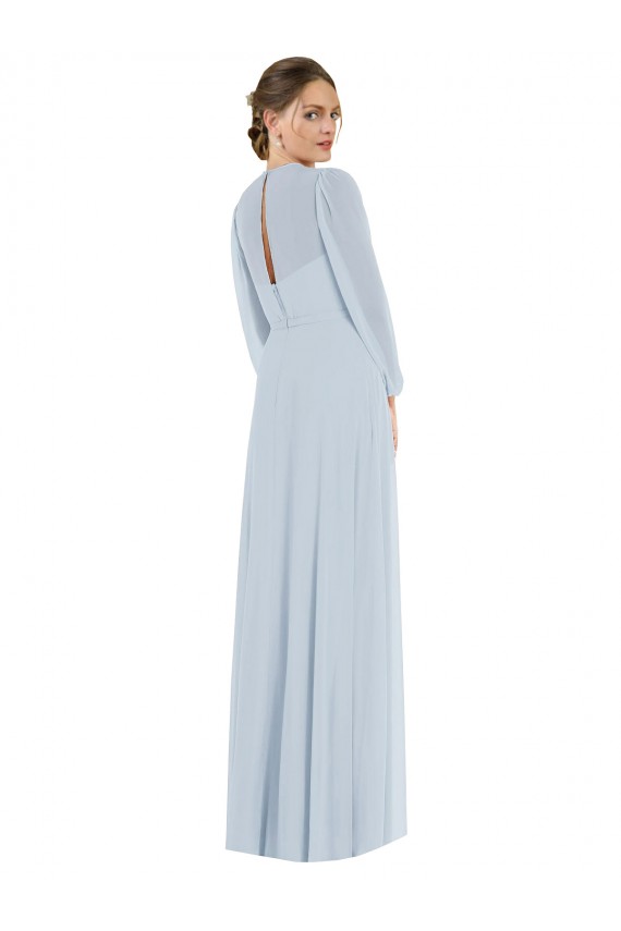 línea A Sin tirantes Gasa Largo Formales Vestidos de dama de honor / Vestidos de noche Outlet