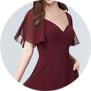 Manga ondulada Vestidos de dama de honor Outlet